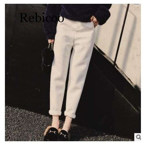 Pants women shirt high waisted pants Loose Casual Solid Zipper Fly Ankle-Length Pants Flat Harem Pants