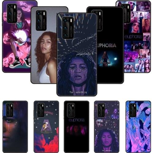 Phone Case For Huawei P20 P30 P40 P Smart Z + P10 Mate 30 10 20 Lite Pro Black Cover Waterproof American TV Series Euphoria