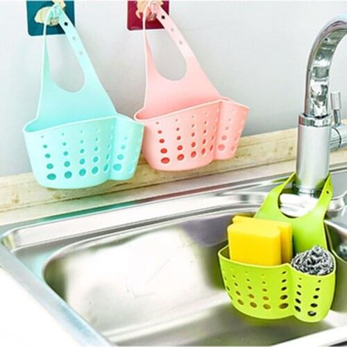 Cozinha Kitchen Sink Shelving Bag Dish Cloths Rack Suction Sponge Hanging Drain Holder for Faucet Basket Bath Storage Rack