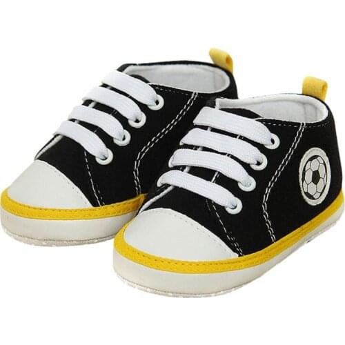 0-18 Month Unisex Kids Baby Soft Soled Crib Shoe Laces Up Sneakers Walking Prewalker