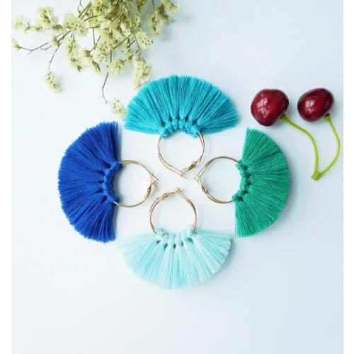 HC 12 Colors Long Tassel Summer Dangle Drop Earrings Retro Charms Women Female Party Jewelry Boho Wholesale Vintage Earrings