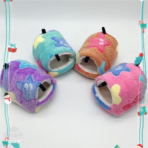 Small Animal Pets Cages Winter Spring Hamster Guinea Pig Squirrel Keep Warm Nest Soft Comfortable Sleepping Bed Hammock Tent