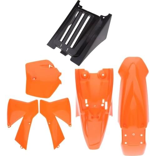 Motorcycle Plastic Fender Kit Body Work Fairing Set Compatible for SX Senior Adventure Junior (Orange)