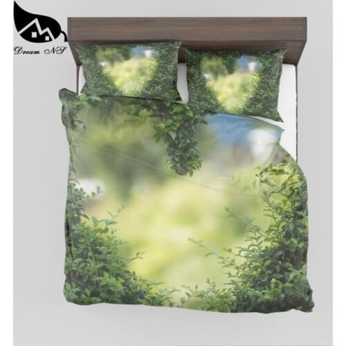 Dream NS Custom Picture Bedding Set Green vine love Duvet Cover Pillowcase Pertsiako burko-zorro pertsonalizatua SMY12