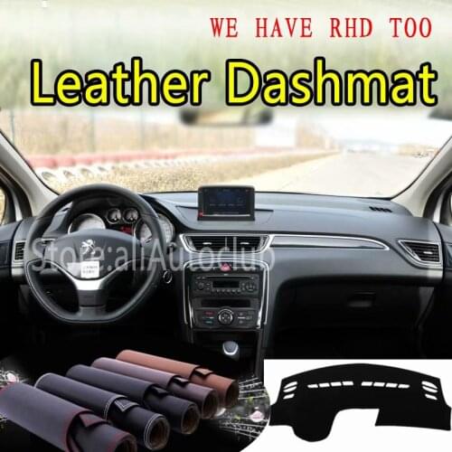 For Peugeot 308 T7 2008-2013 2009 2010 2011 Leather Dashmat Dashboard Cover Dash Mat SunShade Carpet Custom Car Styling LHD+RHD