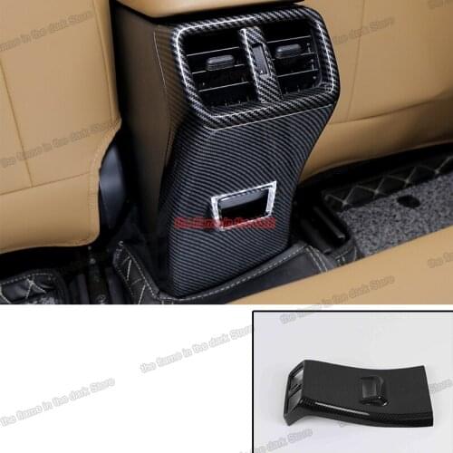 Lsrtw2017 Carbon Fiber Car Rear Armrest Cover Vent Frame Trims for Lexus Ux UX200 UX260h 2019 2020 2021 Accessories Auto