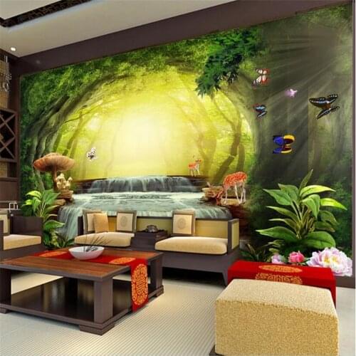 Milofi custom 3D wall decoration mural wallpaper childrens room dream forest background wall home photo decoration painting