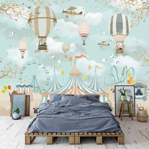 Custom Mural Wallpaper 3D Cartoon Balloon Photo Wall Painting Childrens Bedroom Home Decor Papel De Parede Infantil Wall Papers