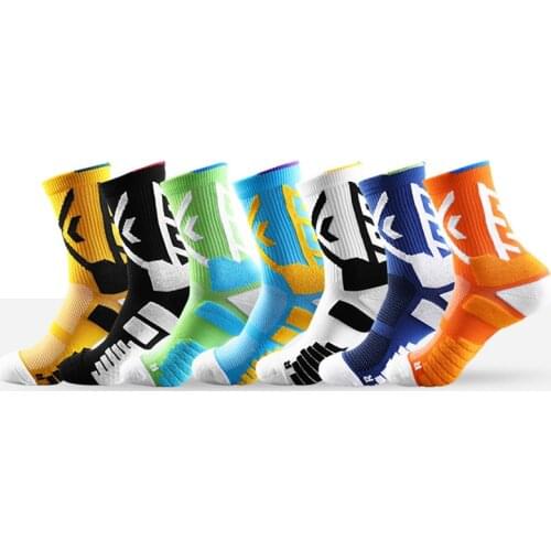 2021 New Sports Socks Mens Fitness Outdoor Gym Tube Socks Football Socks Basketball Socks Breathable Thick Towel Bottom