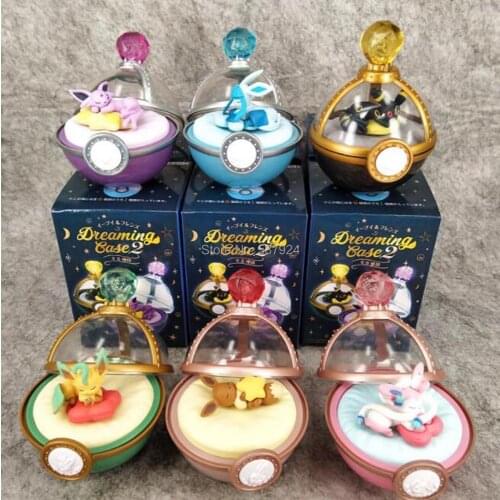 New 6Pcs Anime Sleeping Syl Gla Umb Esp Lea 9CM PVC Action Figure Toy