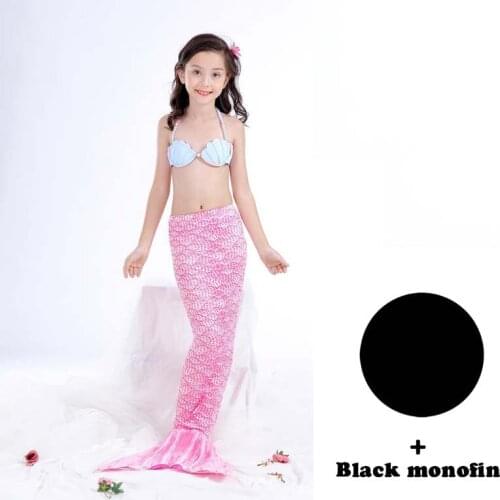 NEW Girls Mermaid Tails With Monofin Swimsuit for Kids Girl Bikini Bathing Suit Costume Swimmable Swimsuit Cosplay Fancy Dress