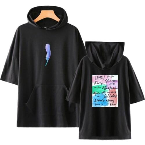 New Fashion Kpop Got7 Present You Album Same Printing Short Sleeve Hooded K POP Shirts Loose Hood Plus Velvet Thin Pullover Tops