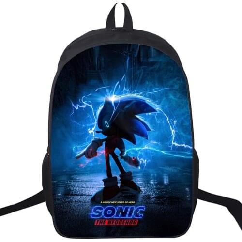 New Movie Sonic Backpack Boys Girls School Bags Children School Backpack for Teenagers Women Men Travel Backpack
