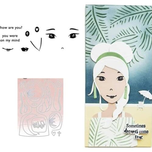Girl Transparent Clear Stamps and cutting dies for DIY Scrapbooking/Card Making/Kids Christmas Fun Decoration Supplies
