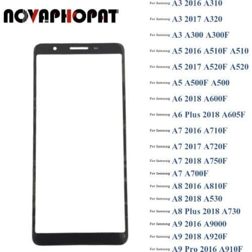 Black Digitizer LCD Sensor Panel For Samsung Galaxy A3 A5 A6 A7 A8 A9 Plus Pro 2016 2017 2018 Touch Screen Glass lens