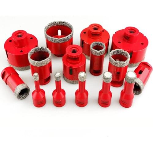 SHDIATOOL 19pcs/set Vacuum Brazed Diamond Drilling Core Bits M14 Connection Diamond height 10MM hole saw