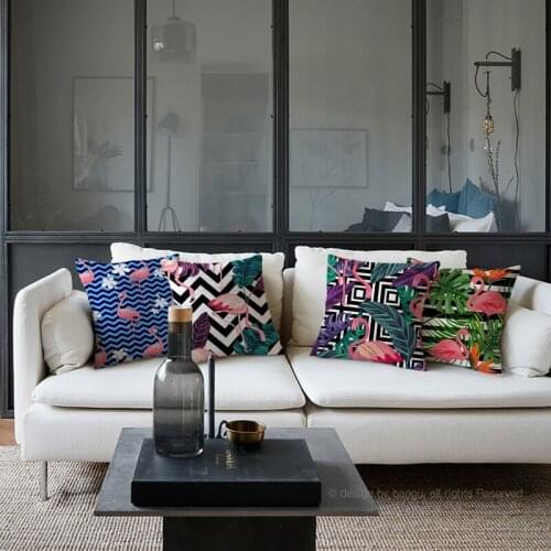 Tropical Cushion Cover Peacock-Feather Pillow Cover For Living Room Sofa Beach Decoration Kussenhoes Home Decor Poduszka