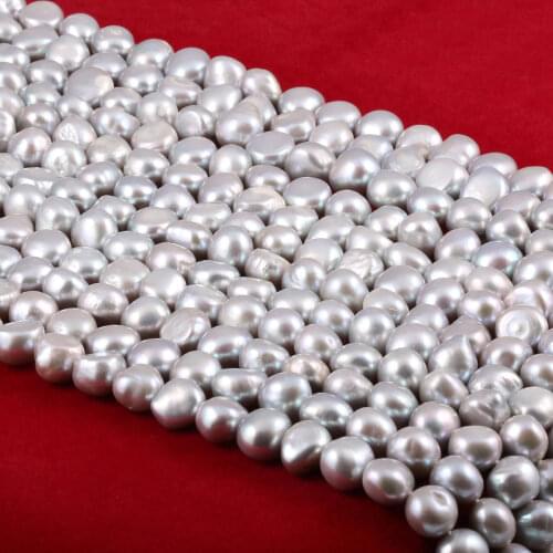 Wholesale Natural Cultured Freshwater Grey Pearl Beaded Irregular Pearls for Jewelry Making DIY Elegant Necklace Bracelet 14