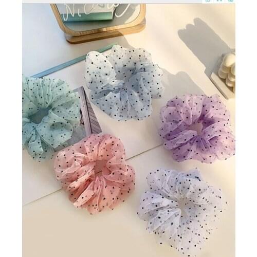Oversize Organza Hair Scrunchies Women Elastic Hair Band Girls Sweet Headwear Simple ​Hair Ties Ponytail Holder Hair Accessories