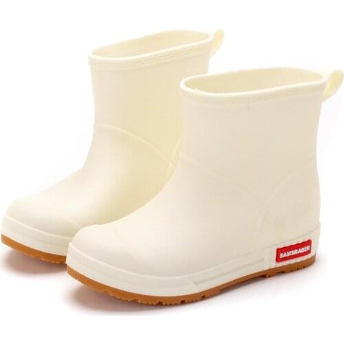 44 Big Size Love Design Ankle Boots Woman Waterproof Rubber Shoes Rain Boots for Rain 2021 New Solid Color Ankle Boots Female