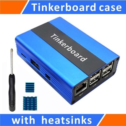 Tinker board Case for ASUS SBC Aluminum With heatsinks Blue