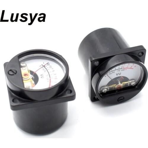 2Pcs Analog Panel 34mm VU table radio meter vu level meter audio DB table with heating backlight 6-12V lamp B5-007