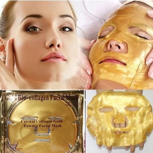 Wholesale Collagen Crystal Facial Mask Gold Bio-Collagen Anti-wrinkle Anti-age Moisturizing Face Sheet Mask Beauty Skin Care Lot