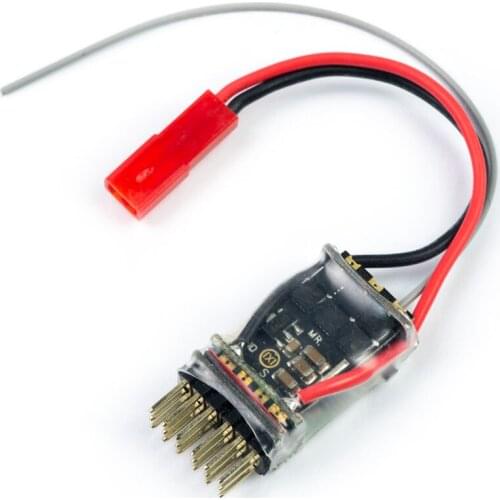 34x16.2x9.8mm FR7012 2.4G 6CH Mini Receiver 2-3S Built-In 15A Brushless ESC 2A/5V BEC for Futaba DSM FRSKY F3P RC Airplane Drone