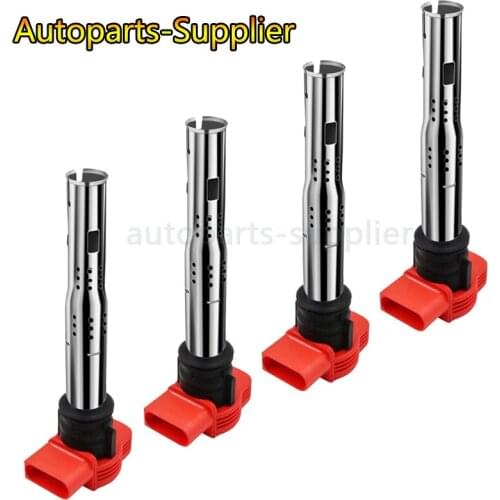 4Pcs/Lot Ignition Coil 06E905115E For V-W T-ouareg A4 S4 A5 A6 S6 Alroad A7 A8 Q5 Q7 R8 2.8 3.0 3.2 V6 4.2 V8 5.2
