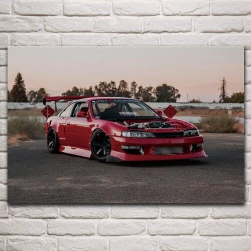 Car sportscar red passion artwork fabric posters on the wall picture home living room decoration for bedroom KM356