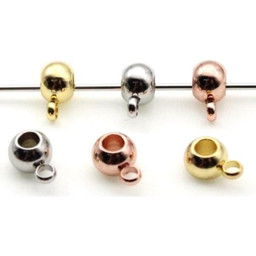 20pcs/lot Stainless Steel Spacer Beads for Jewelry Making Fit Pendant Connector Bails DIY Charms Bracelets Necklace Accessories
