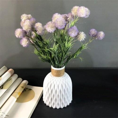 Flower Vase Decoration Home Plastic Vase Imitation Ceramic Flower Pot Anti-ceramic Vases Wedding Modern Decor Unbreakable Basket