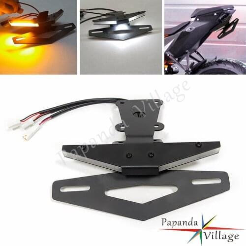 For 2020 1290 Super R Motorcycle LED Integrated Turn Signals License Plate Holder Light Bracket Rear Tail Tidy Fender Eliminator