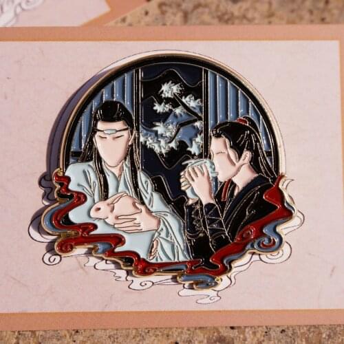 Grandmaster The Untamed WeiWuxian Wangji Metal Badge Brooch Pin Cosplay Props Gifts