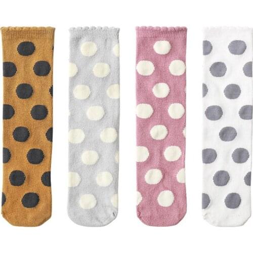 Dots Baby Girls Socks All season Cotton Breathable Newborn Socks Soft Cute Children Socks