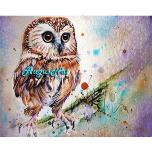 Owl diamond painting full square wall art bird diamond dots paint on canvas needlework kit diamond poster animal craft gifts