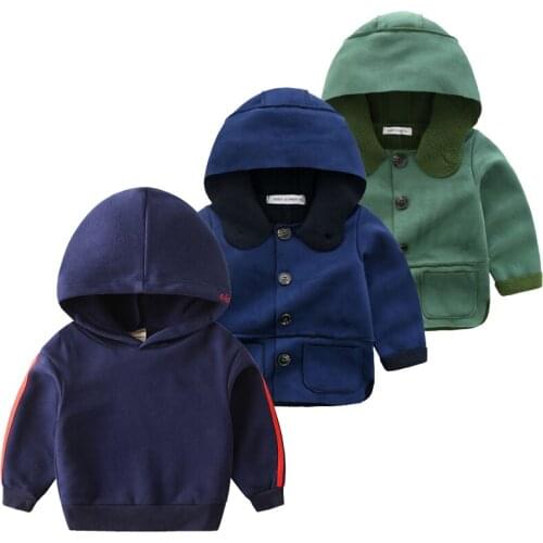 1-7 Years Coats Boys Girls Clothes Hooded Warm Coat Jacket Autumn Winter Clothes Outwear Children Kids Casual Clothing