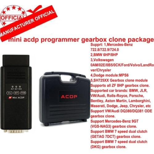 Mini ACDP Gearbox Clone Package For Mercedes-Benz 722.8/722.9/724.0/BMW 6HP/8HP/Volkswagen 0AM/02E/0B5/0CK/Ford/Volvo/LandRover