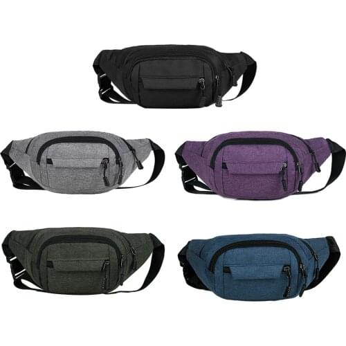 Fashion Men Solid Color Shoulder Crossbody Bags Casual All-match Male Waist Packs Chest Bag Large Capacity Messenger Handbags