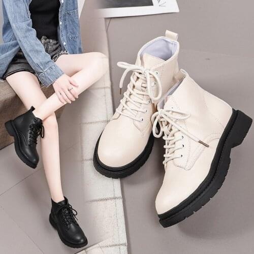 Fashion 2021 Autumn New Style Martin Boots Thick-soled Motorcycle Womens Boots Trendy Short Boots Shoes Women Women Boots