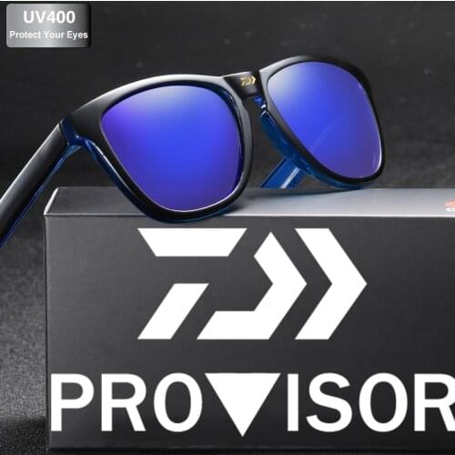 Daiwa Mens Fishing UV Protection Sunglasses Retro Polarized Sunglasses Outdoor Riding Sunglasses Sea Fishing Windproof Glasses