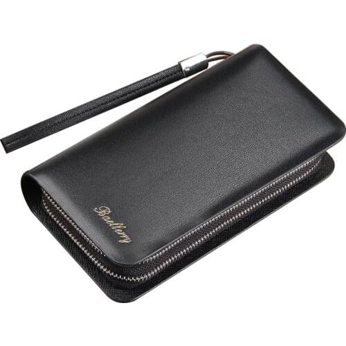 Wholesale Baellerry Famous Brand Men Wallet Luxury Long Clutch Handy Bag Moneder Male Leather Purse 120PCS/lot