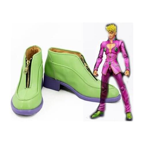 JoJos Bizarre Adventure 5 Giorno Giovann Cosplay Boots Shoes Men Shoes Costume Customized Accessories Halloween Party Shoes