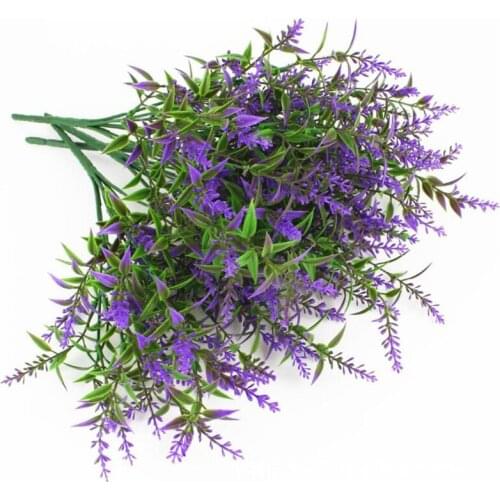 One Plastic Lavender Flower Bunch Artificial Setaria Viridis Plant Green Bristlegrass for Wedding Home Party Floral Decoration