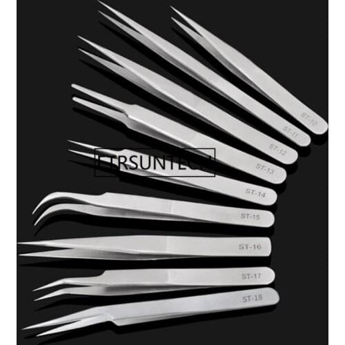Stainless Steel Tweezer Grafting Eyelash Extension Eyebrow Tweezers Make Up Tool F1375