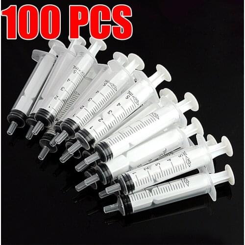 5 10 20 50 100Pcs No Needle 5ML Plastic Nutrient Syringe Hydroponic Measurement Disposable Lab Sampler Injector Cubs Feeding