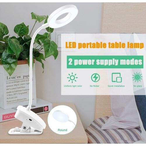 Portable Led Table Lamp USB Rechargeable Bedside Clip Book Lamp Tri-tone Light Childrens Eye Reading Reading Lamp