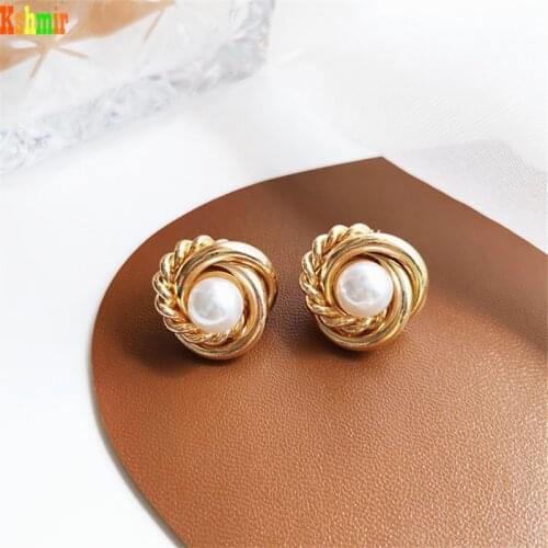 Kshmir Simple retro pearl earrings 2021 new fashion earrings compact temperament fashion earrings jewelry gifts
