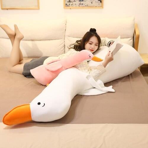 70-160cm Cute Cotton Goose Stuffed Toys Animal Baby Accompanying Dolls Plush Comfort Dolls Soft Pillow Nordic Home Decor