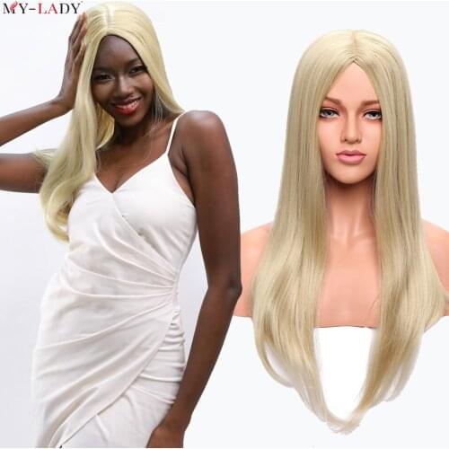 My-Lady 22'' 26'' Indian Deep Curly Wigs For Women Synthetic Long Straight Glueless Wig African Hairstyle Afro Kinky Curly Hair